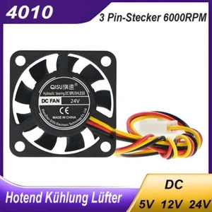 4010 Lüfter 5V 12V 24V 6000RPM Computer Motherboard Upgrade Hotend Kühlung 3Pin - Bild 1 von 5
