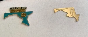 Two State of Maryland Tie Tacks/Lapel Pins - Picture 1 of 6