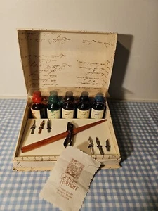 Juego de escritura vintage de bolígrafo y tinta Cavallari con 5 colores y 6 puntas ~ sin usar ~ escritura - Imagen 1 de 16