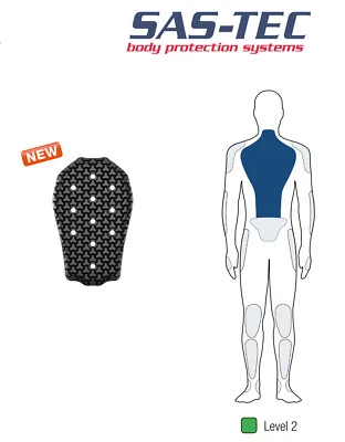 SAS-TEC FB2 Tripleflex Level 2 Motorcycle Back Pad Spine Protector Armour Insert - Image 1 of 4