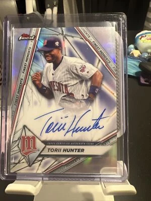 2022 Topps Finest Torii Hunter ON CARD AUTO “FINEST MOMENTS” REFRACTOR SP FMA-TH - Image 1 of 4