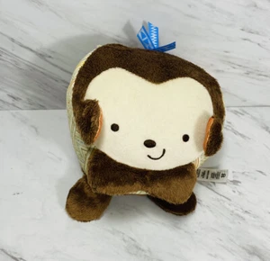 Fisher Price Monkey Rattle Ball Plush Baby Lovey Hug Stuffed Animal 6" Toy Brown - Picture 1 of 9