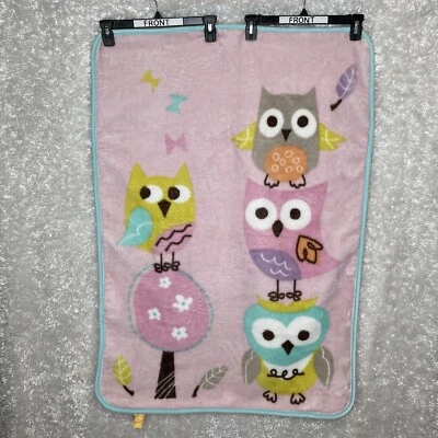 Manta de búho rosa Bananafish púrpura verde azulado felpa plátano pez suave lujo Foto 1 de 4