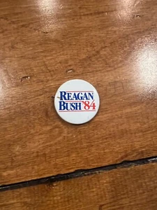 Ronald Reagan George Bush 1984 campaña pinback pin botón 1,5" - Imagen 1 de 2