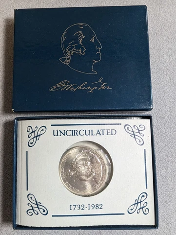 1982 U.S. Mint George Washington Uncirculated Commemorative Silver Half Dollar Cover