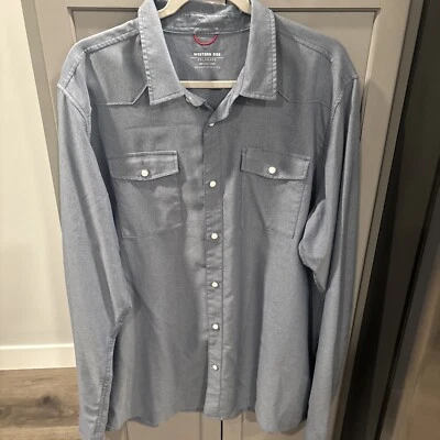 Western Rise Colorado Shirt Men’s Size XXL Gray Snap Mens Grey 2XL - Image 1 of 4