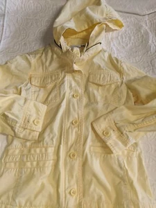 Crewcuts girls sz. 8/9 yellow hooded zip up lightweight jacket. Cute - Picture 1 of 8
