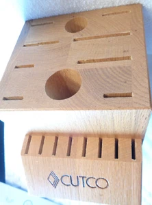 PRISTINE Cutco 1748 Homemaker 18 Slot Knife Block ?Honey Oak Wood - Picture 1 of 4