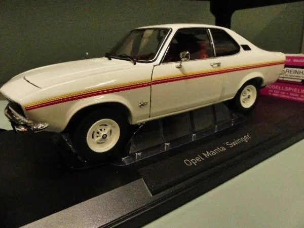 NOREV 1:18 Opel Manta Swinger 1975 Automodell - Weiß/Rot (183637)