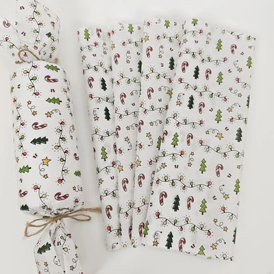 10x Sheets of Christmas Lantern Pattern Tissue Paper, 20*14inch Gift Wrapping