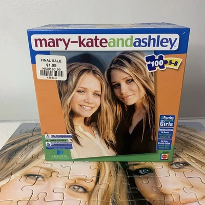 Mary Kate And Ashley Olsen Mattel 2002 Puzzle 100 Pieces Vintage Rare - Image 1 of 4