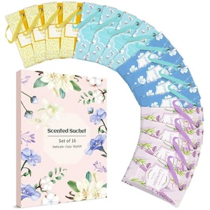 Scented Sachets 16 Packs, Home Fragrance Lavender Sachets Gift Set, Sachet Ba... - Picture 1 of 7