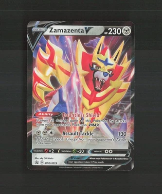 Zamazenta V SWSH019 Sword & Shield Black Star Promo Holo Pokemon Card NM - Image 1 of 4