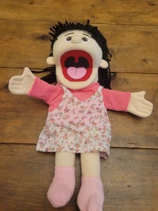 “Silly Puppets” Susie Peach Girl Hand Puppet 14” Brunette - Picture 1 of 7