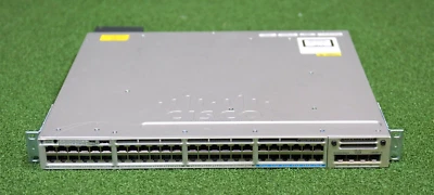 Cisco WS-C3850-12X48U-S Catalyst 3850 Network Switch w/ IPBASEK9 +C3850-NM-4-1G  - Image 1 of 3