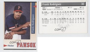 1995 Pawtucket Red Sox (Pawsox) Team Issue Frank Rodriguez #30