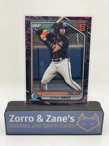 Rayner Arias 2024 Bowman Draft 114/199 Fuchsia Lunar BDC-189 Chrome Giants - Picture 1 of 2