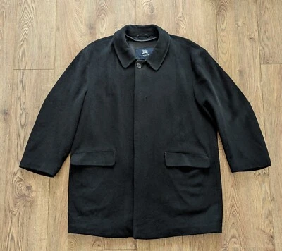 BURBERRY London Nova Check Wool Cashmere Mens Coat Black Luxury - Image 1 of 4