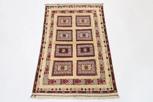 3 x 4 ft Small carpet Kilim Afghan Hand Knotted Rug Bathroom Rug Doormat Kilim - Picture 1 of 9