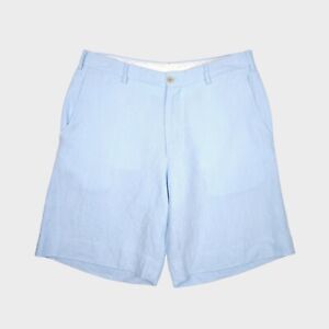 ANDERSON & SHEPPARD Men's Blue Linen Shorts - Excellent Condition
