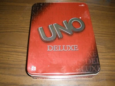 NEW UNO DELUXE CARD GAME 2002 MATTEL IN TIN - Image 1 of 4