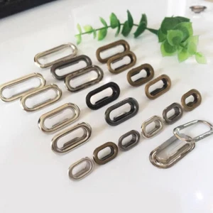 8/10/12/16/18~30mm Oeillets Métal Laiton Forme Ovale avec Rondelles Artisanat Oeillet - Photo 1 sur 18