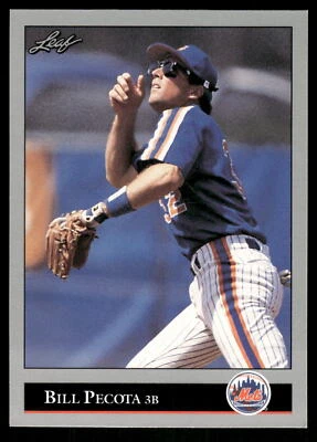 1992 Leaf #244a Bill Pecota New York Mets - Image 1 of 2