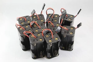 10pcs 6V RC 4xAA Battery Holder Futaba Plug For Receiver Cars Heli Planes Boats - Picture 1 of 1