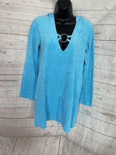 UNDERCOVER Peluche e Lush Victoria's Secret abito donna blu felpato tunica con cappuccio taglia S