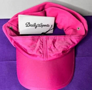 Daily Sports DS Tulip Pink Adjustable Wind Visor With Ear Flap Made For Golfing - Picture 1 of 14