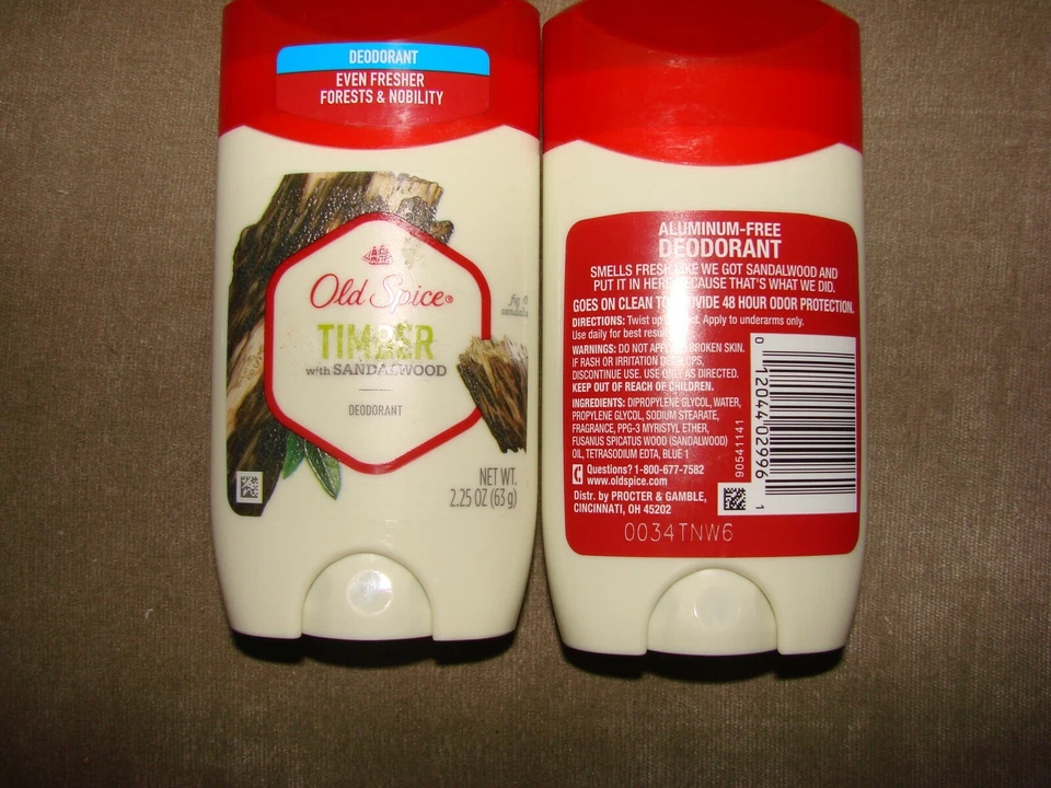4 Old Spice Timber Sandalwood Deodorant 3oz. Each