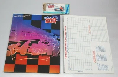 1990 74th Running INDIANAPOLIS 500 Program - With Ticket Stub & Starting Field - Image 1 of 4