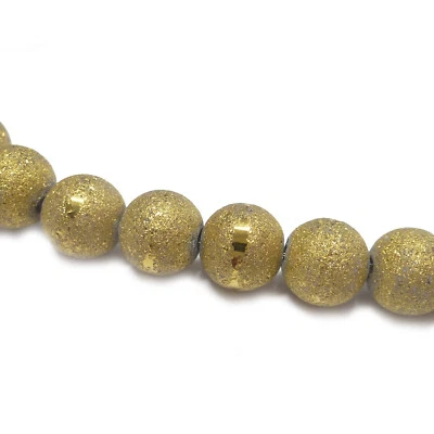 Glasperlen Stardust ca. 8 mm Farbe Messing antik ca. 70 Perlen nenad-design  - Bild 1 von 4