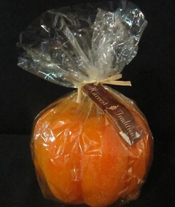 Nueva con etiquetas Harvest Traditions Perfume Calabaza Vela Naranja con Vástago Marrón - Imagen 1 de 3