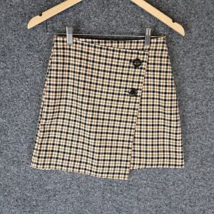 H&M Womens Mini Skirt Size 34 AU6 Multicoloured Stretch Asymmetric Short