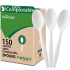 100% Compostable No Plastic Knives Plastic Forks Plastic Spoons Plastic Utens...
