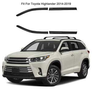 Side Window Visors Fit Toyota Highlander 2014-2019 Rain Deflector Guard US STOCK - Picture 1 of 16