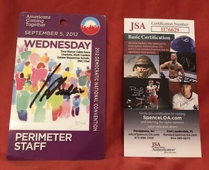 PRESIDENT JOE BIDEN SIGNED 2012 DEMOCRAT CONVENTION PASS TICKET W/ JSA COA RARE - Picture 1 of 5
