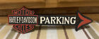 Harley-Davidson Motorcycle Parking Cast Iron Sign Arrow Vintage Style Wall Decor