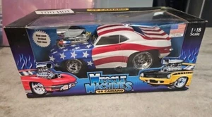MUSCLE MACHINES 1:18 SCALE STARS & STRIPES--RED, WHITE & BLUE 1969 CAMARO SERIES - Picture 1 of 8