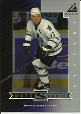 1997-98 Mats Sundin Pinnacle Zenith Hockey Silver 5 x 7 Impulse Card - Cut
