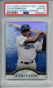 2017 TOPPS COMPLETE SET WALMART CHROME LEGENDS JACKIE ROBINSON PSA 10 LOW POP 4 - Bild 1 von 2