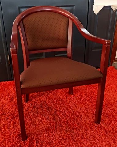 Loewenstein Vintage Mid Century Modern Cherry Bentwood Armchair MCM Cover
