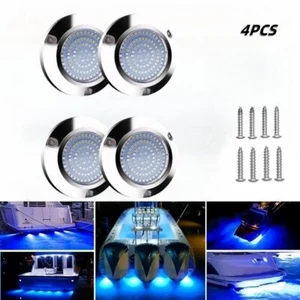 4Pcs 90LED Underwater Stainless Steel Marine Boat Lamp Yacht Lights Ship - Picture 1 of 8
