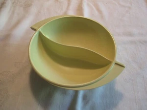 Mid Century Boonton Melmac Yellow Atomic Winged Divided Serving Bowl - Picture 1 of 8