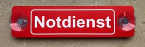 Aludibondschild mit Saugnapf: NOTDIENST Saugschild fürs Auto Kfz etc. - Bild 1 von 1