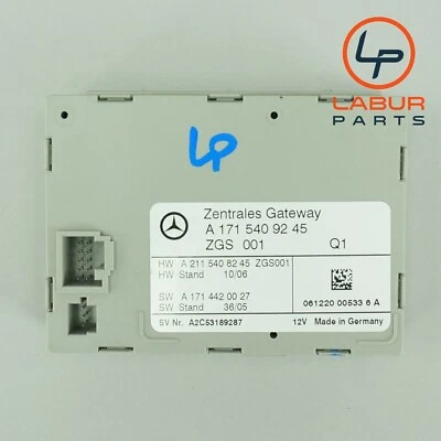 R171 05-11 Mercedes SLK Class Central Gateway Control Module 1715409245 K1002 — 第 1/4 张图片