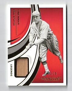 2021 Panini Immaculate Legends Game Used BAT Relic Edd Roush #LG-ER! Reds! /25