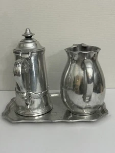 Vintage Zinn Kaffee & Teeservice Sheffield England Reproduktion - Bild 1 von 14