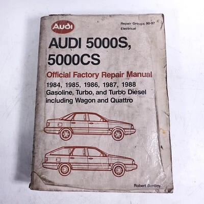 Audi 5000S/CS Manual de reparación oficial de fábrica 1984-1988 eléctrico 90-97 Bentley  Foto 1 de 4